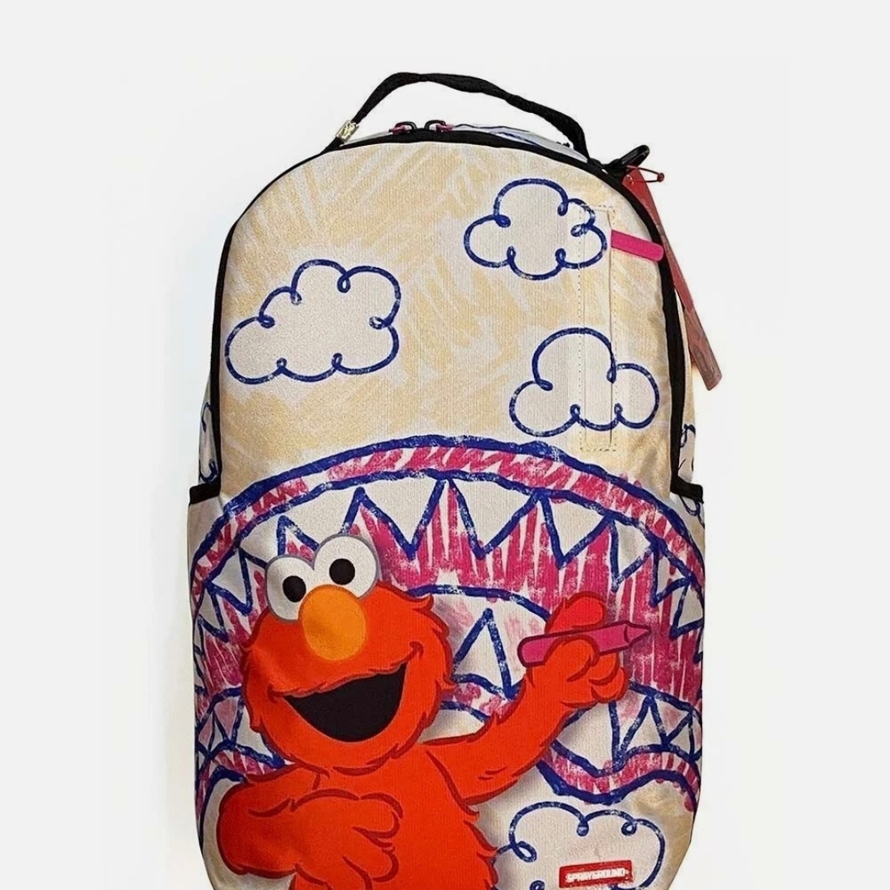 Elmo Kids Backpack with Red and Blue Design